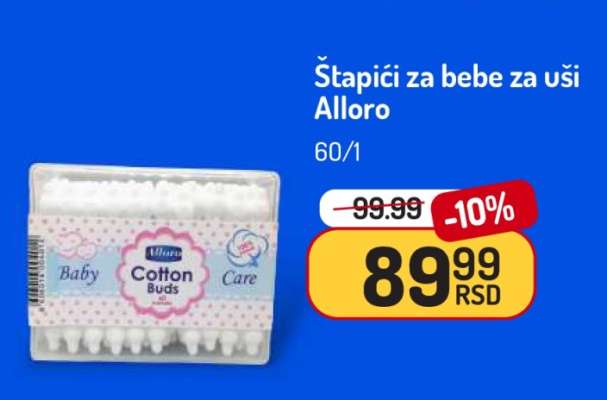 Štapići za bebe za uši Alloro