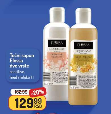 Tečni sapun Elossa dve vrste
