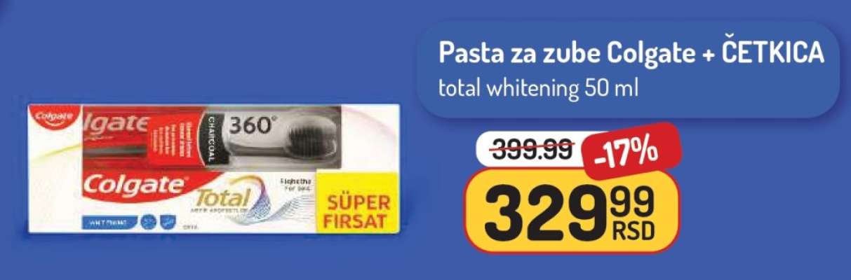 Pasta za zube Colgate + ČETKICA