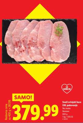 Sveži svinjski kare XXL pakovanje