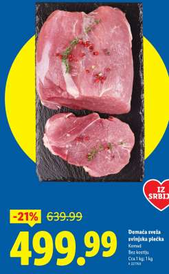 Domaća sveža svinjska plećka