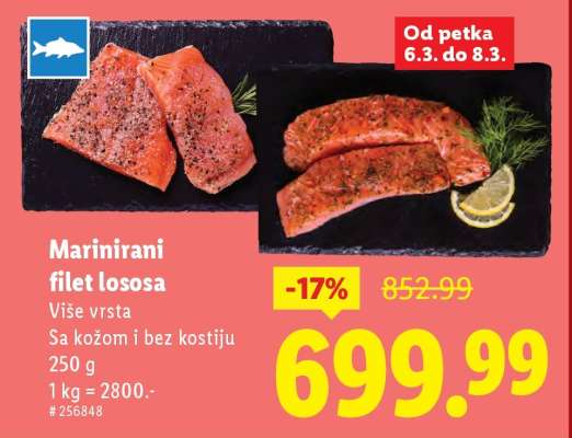 Marinirani filet lososa