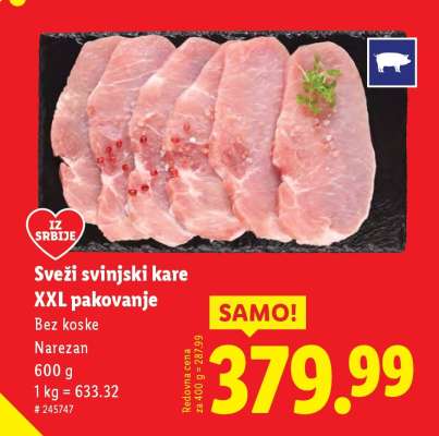Sveži svinjski kare XXL pakovanje