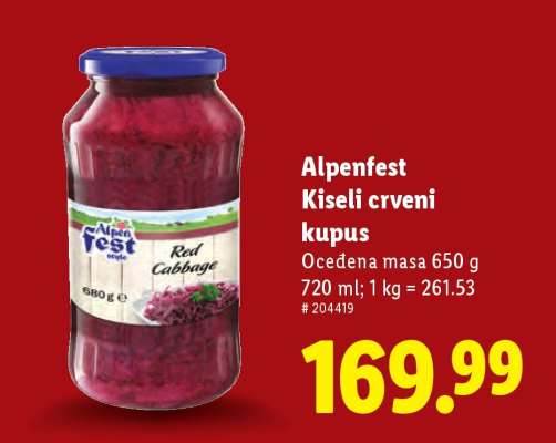 Alpenfest Kiseli crveni kupus