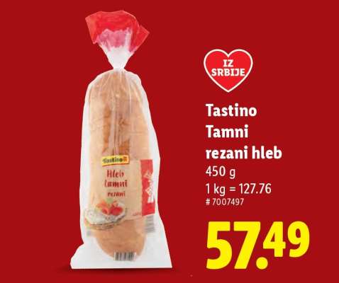Tastino Tamni rezani hleb