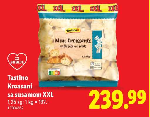 Tastino kroasani sa susamom XXL
