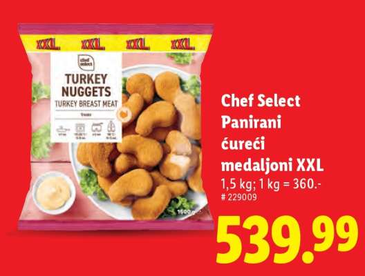 Chef Select Panirani čurecí medaljoni XXL
