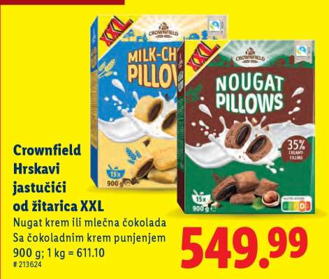 Crownfield Hrskavi jastučići od žitarica XXL