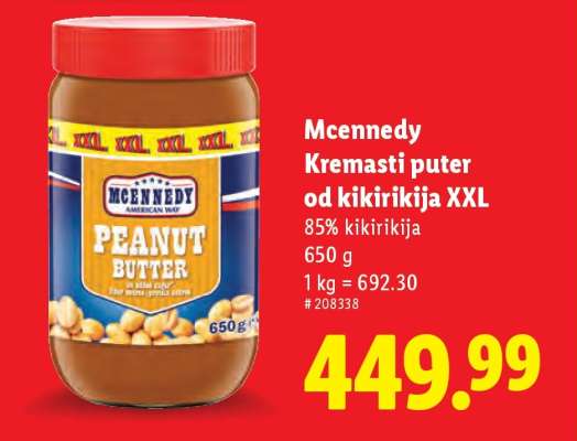 Mcennedy Kremasti puter od kikirikija XXL