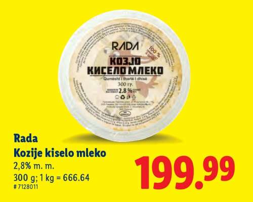 Rada Kozije kiselo mleko
