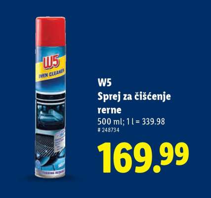 W5 Sprej za čišćenje rerne