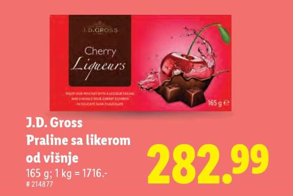 J. D. Gross praline sa likerom od višnje