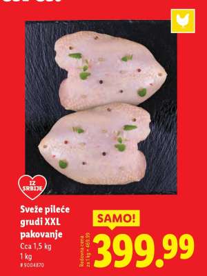 Sveže pileće grudi XXL pakovanje