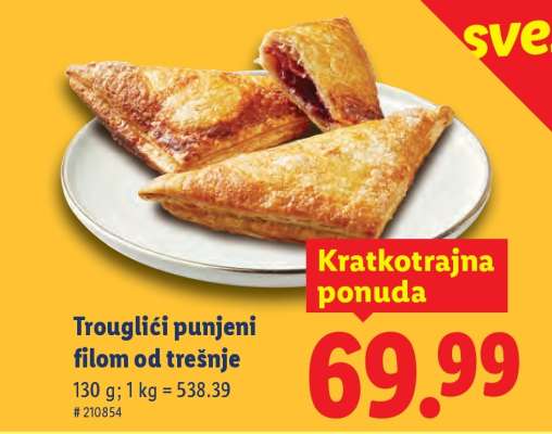 Trouglići punjeni filom od trešnje