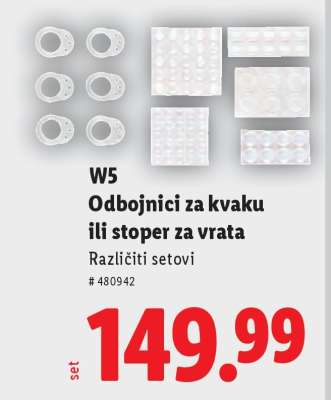 W5 Odbojnici za kvaku ili stoper za vrata