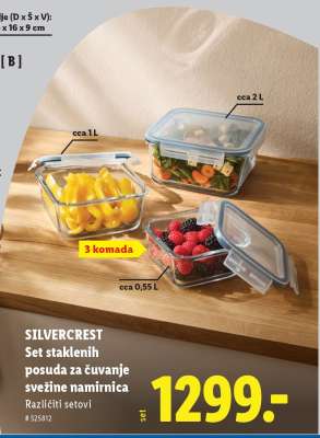 SILVERCREST Set staklenih posuda