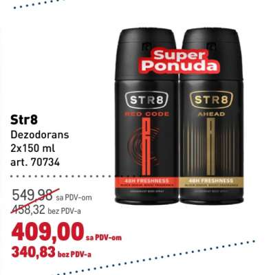 Str8 Dezodorans 2x150 ml
