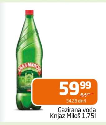 Gazirana voda Knjaz Miloš 1,75l