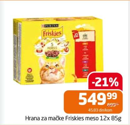 Hrana za mačke Friskies meso 12x85g