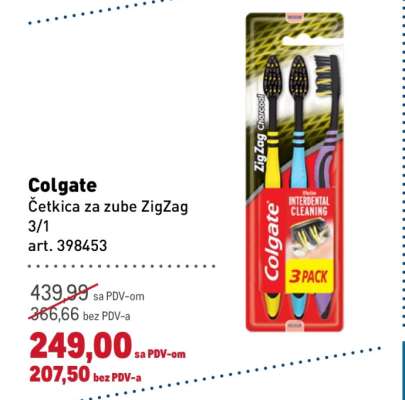Colgate Četkica za zube ZigZag 3/1