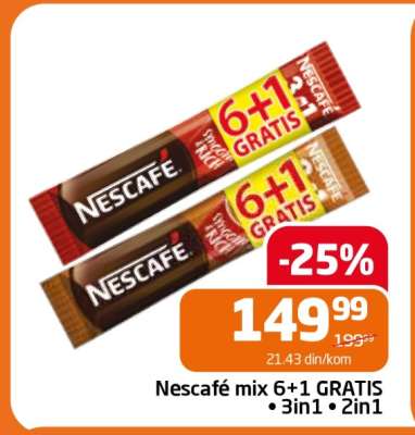 Nescafé mix 6+1 GRATIS