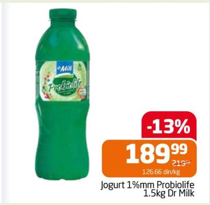 Jogurt 1%mm Probiolife 1.5kg Dr Milk