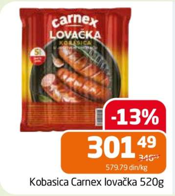Kobasica Carnex lovačka 520g