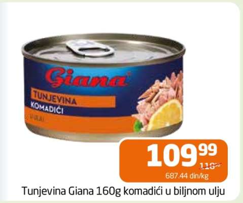 Tunjevina Giana 160g komadići u biljnom ulju