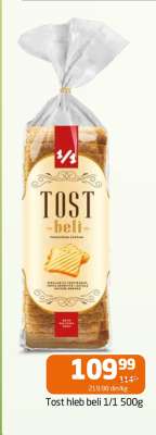 Tost hleb beli 1/1 500g