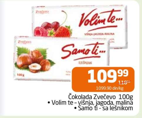Čokolada Zvečevo 100g