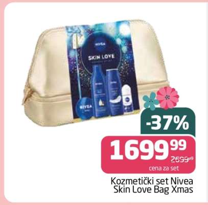 Kozmetički set Nivea skin love bag Xmas