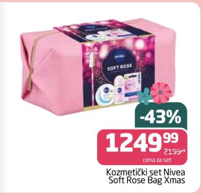 Kozmetički set Nivea Soft Rose Bag Xmas