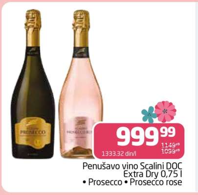 Penušavo vino Scalini DOC Extra Dry 0,75 l