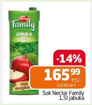 Sok Nectar Family 1,5l jabuka