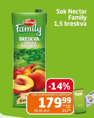 Sok Nectar Family 1,5 breskva