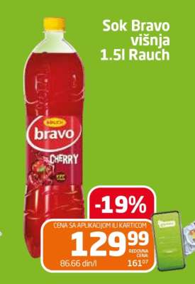 Sok Bravo višnja 1.5l Rauch