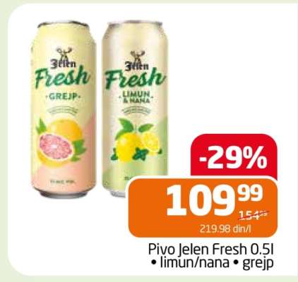 Pivo Jelen Fresh 0.5l