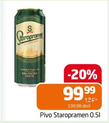 Pivo Staropramen 0.5l