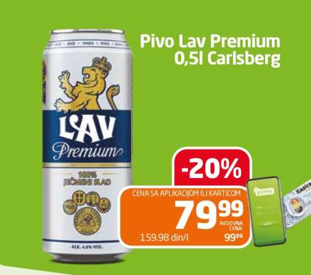 Pivo Lav Premium 0,5l Carlsberg