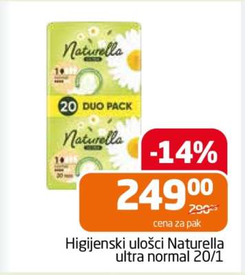 Higijenski ulošci Naturella ultra normal 20/1
