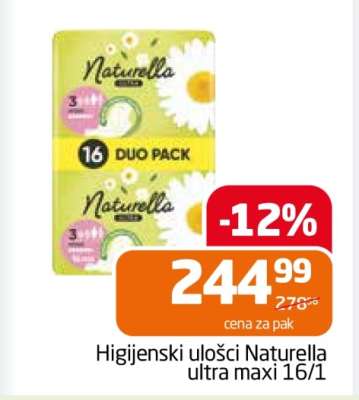 Higijenski ulošci Naturella ultra maxi 16/1