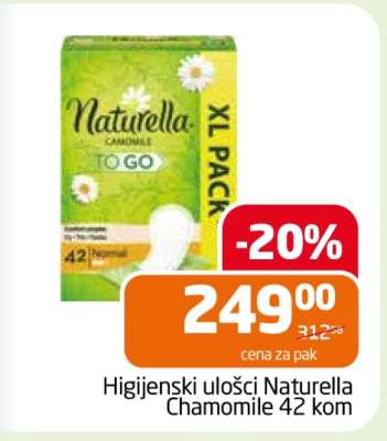 Higijenski ulošci Naturella Chamomile 42 kom