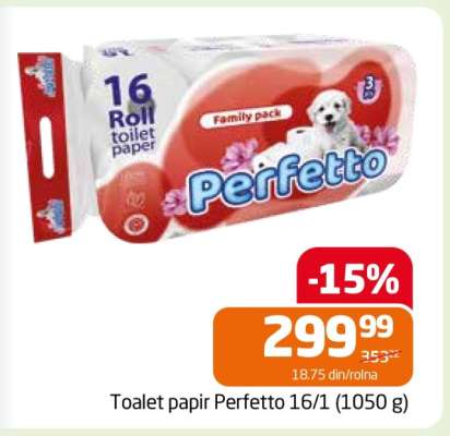 Toalet papir Perfetto 16/1 (1050 g)