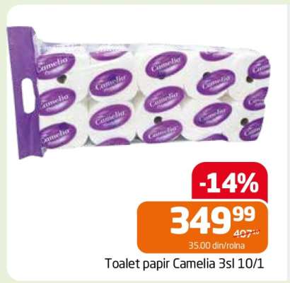 Toalet papir Camelia 3sl 10/1