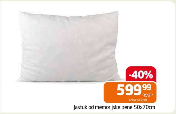 Jastuk od memorijske pene 50x70cm