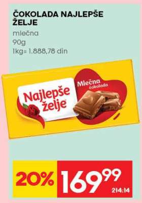 ČOKOLADA NAJLEPŠE ŽELJE