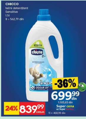 CHICCO tečni deterdžent Sensitive