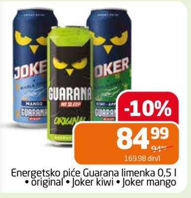 Energetsko piće Guarana limenka 0,5 l