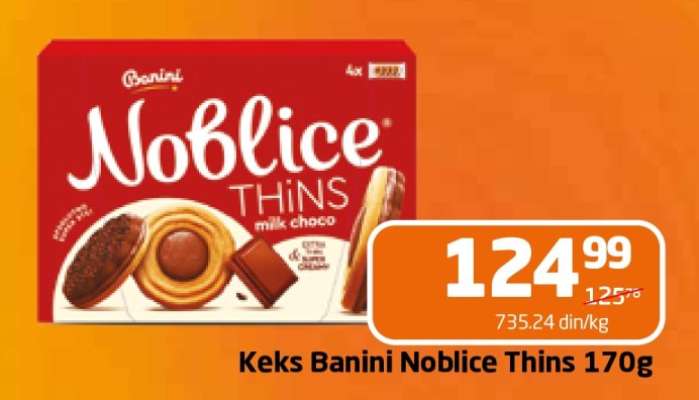 Keks Banini Noblice Thins 170g
