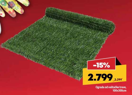 Ograda od veštačke trave